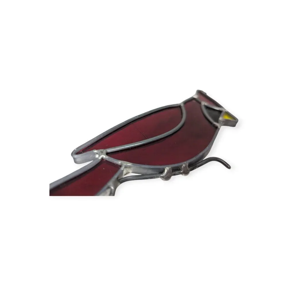 Vintage Stained Glass Cardinal 7.5